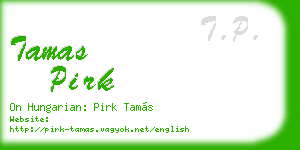 tamas pirk business card